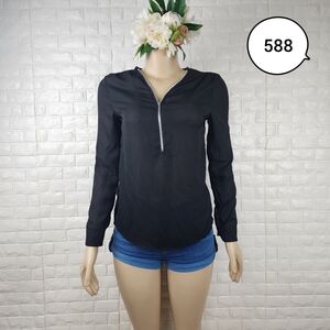 small black long sleeve blouse